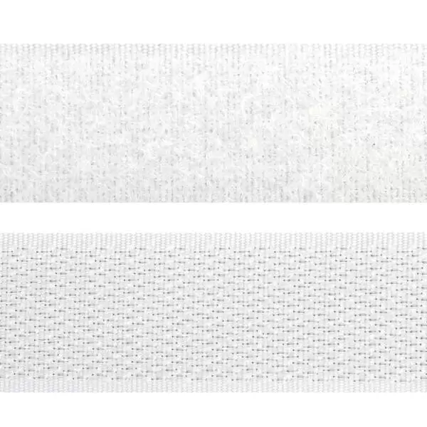 Velcro Scratch auto adhessif en 50 mm blanc, bande Scratch autocoll